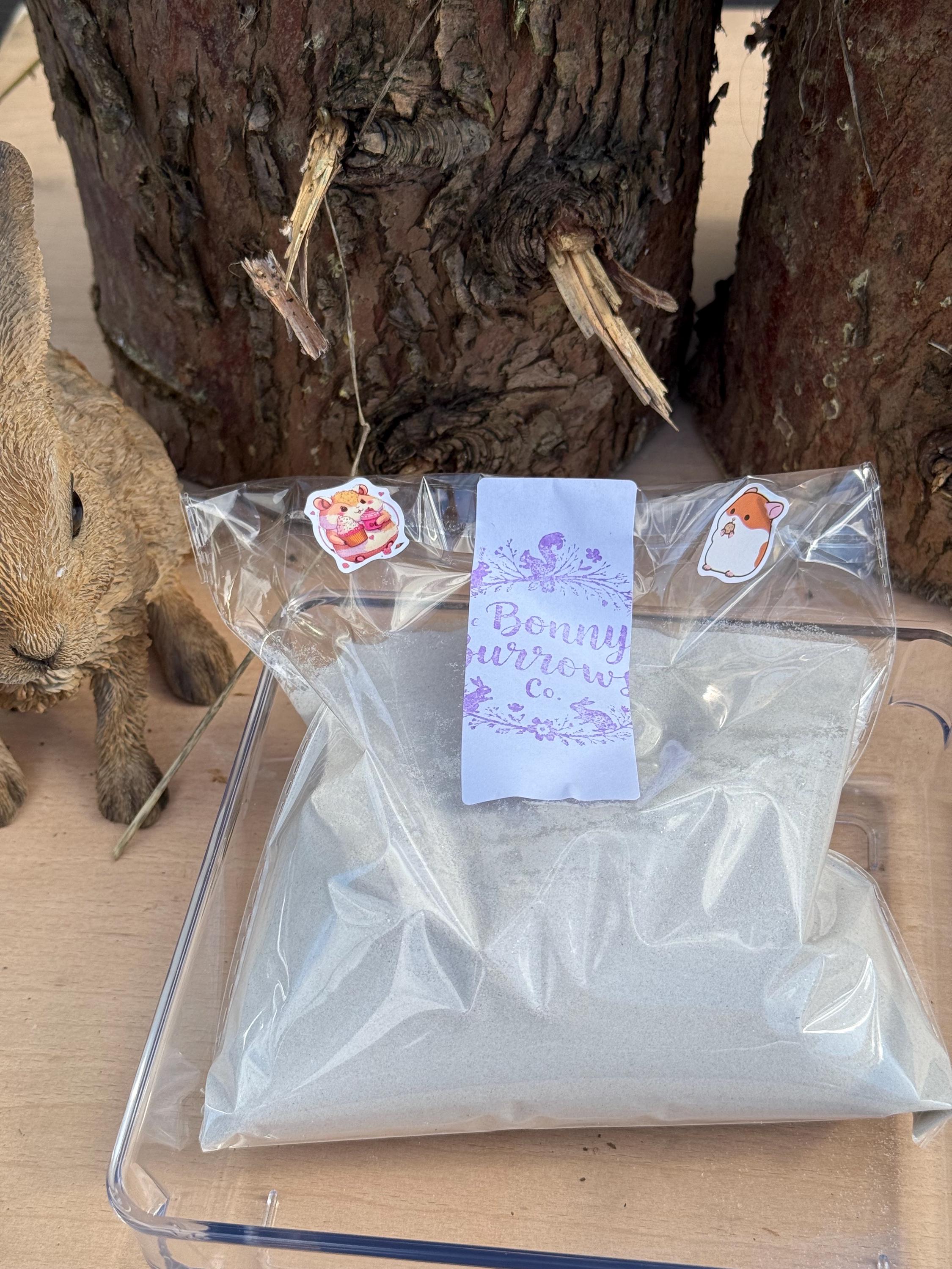 Substrate Dish & Bathing Sand Bundle For Hamsters, Rodents, Digging Material