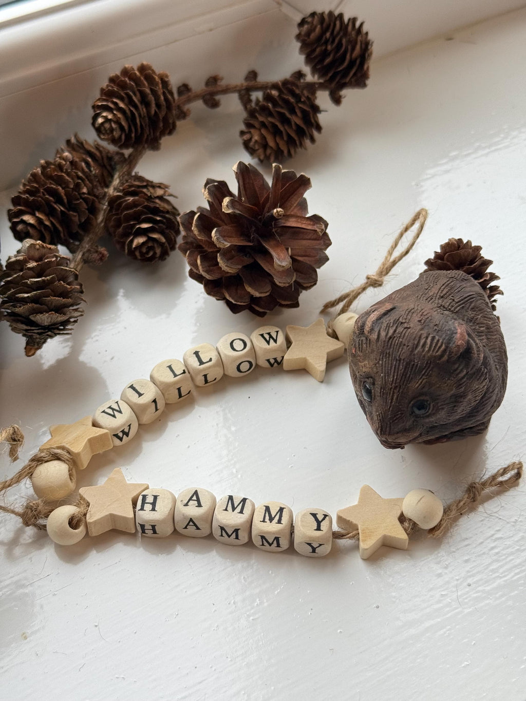 Custom Hamster Name Chew Toy Safe Wood