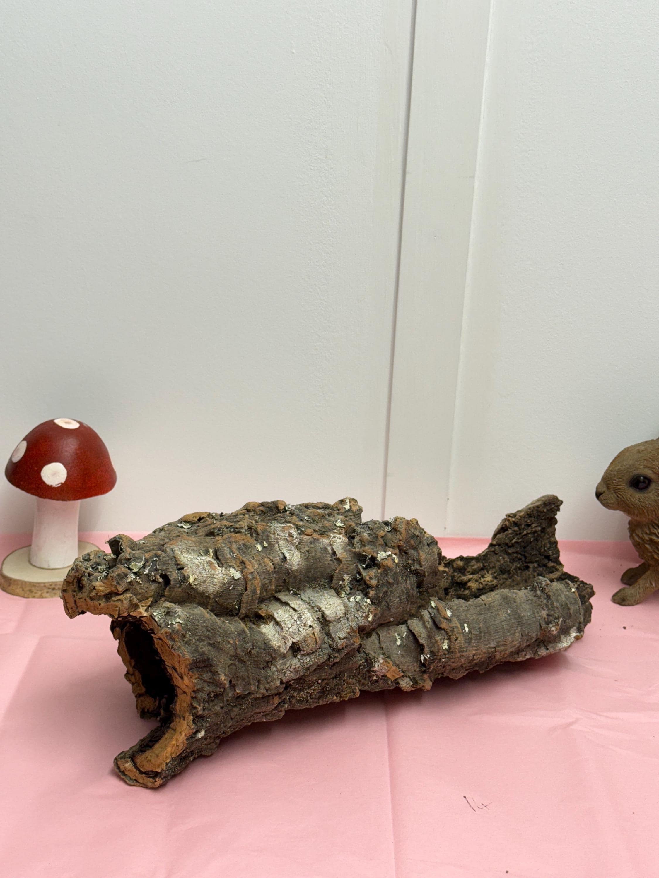 Large Unique Cork Log Tunnels, Hamster Hideout, Reptile Decor, Natural Pet Tube Toy