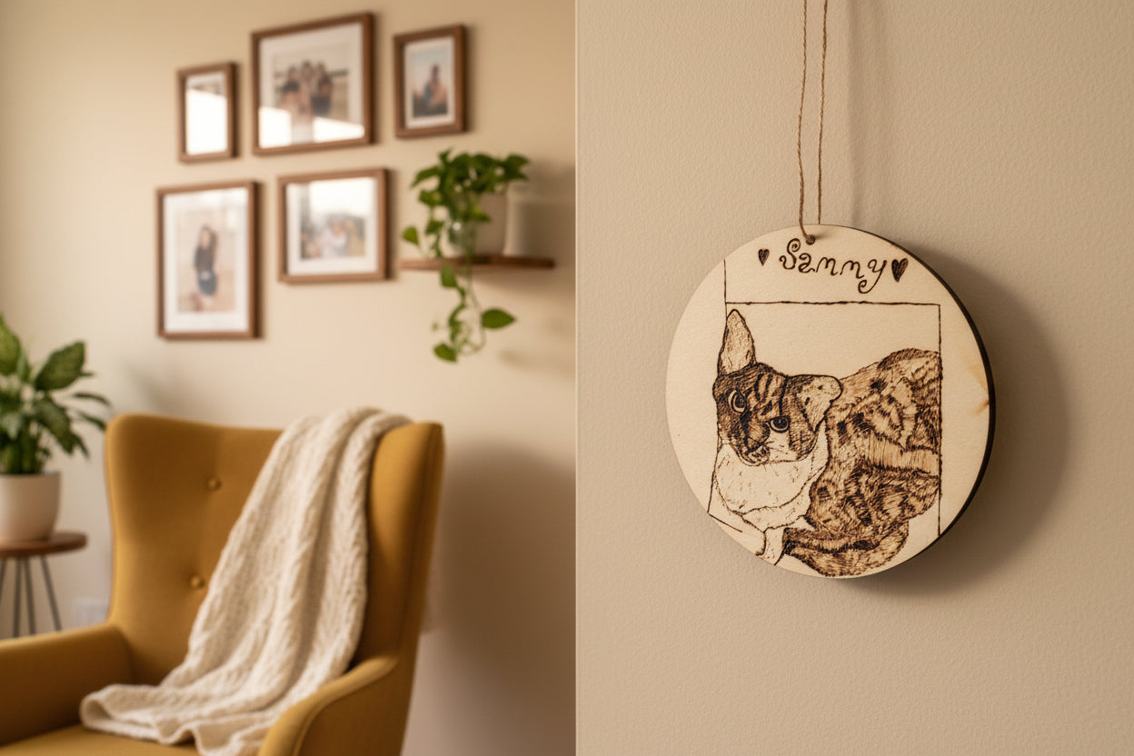 Custom Wood Burning Pet Portrait- Unique Pyrography Art Dog Lovers Gift