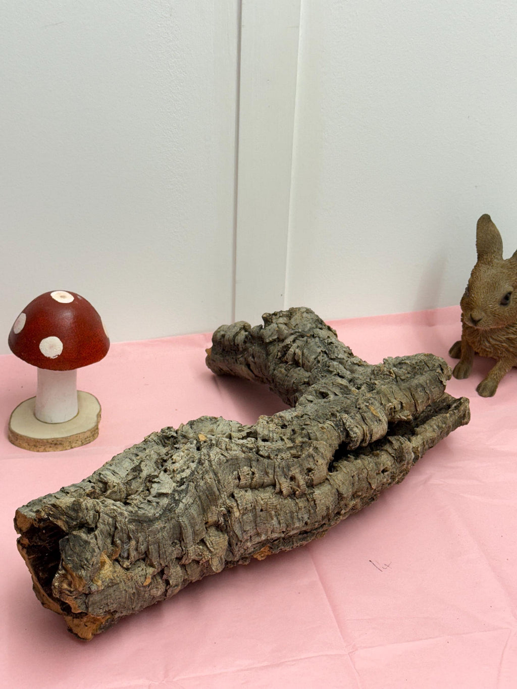 Large Unique Cork Log Tunnels, Hamster Hideout, Reptile Decor, Natural Pet Tube Toy