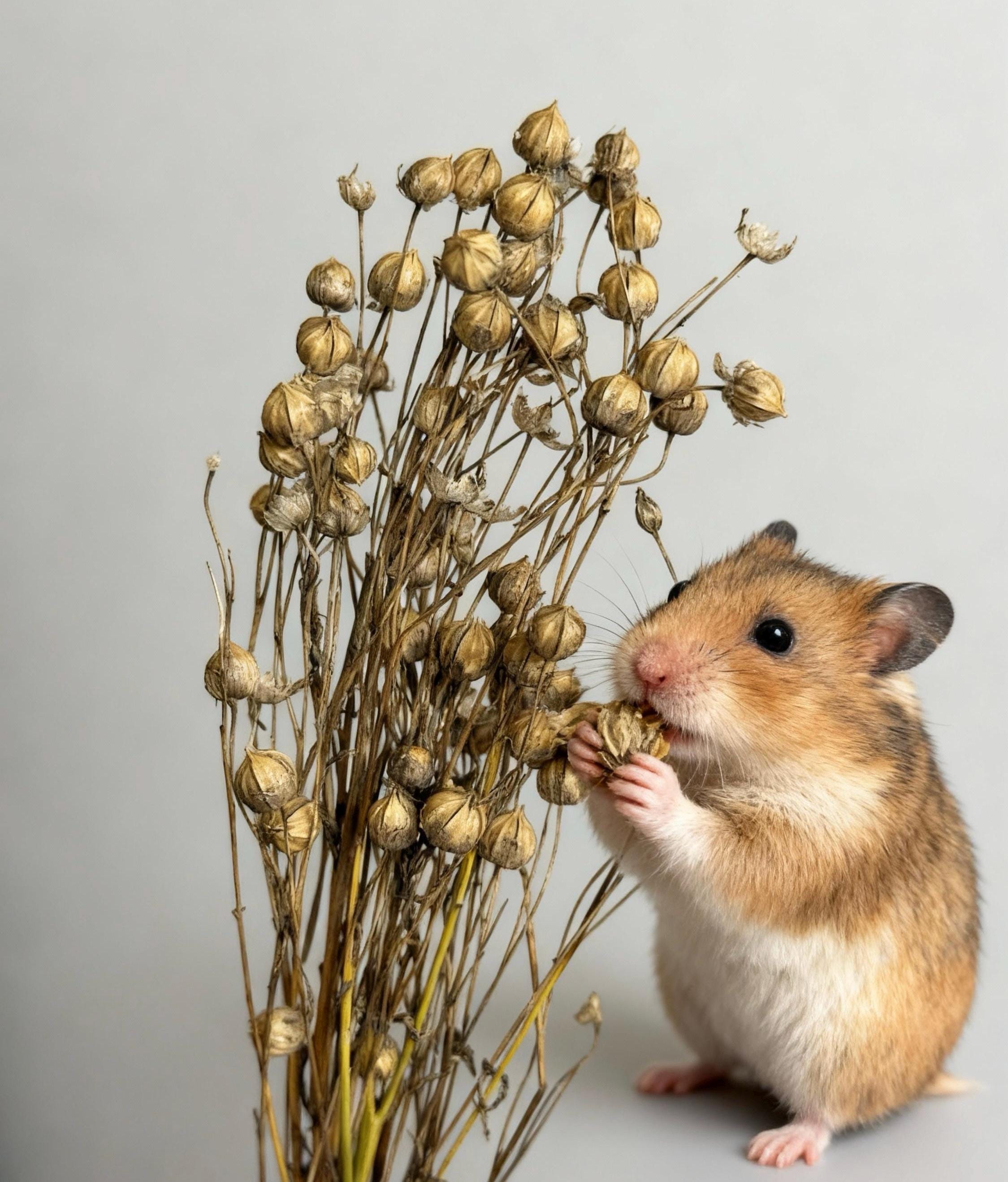 Flax Sprays Forage For Hamsters, Birds, Gerbils