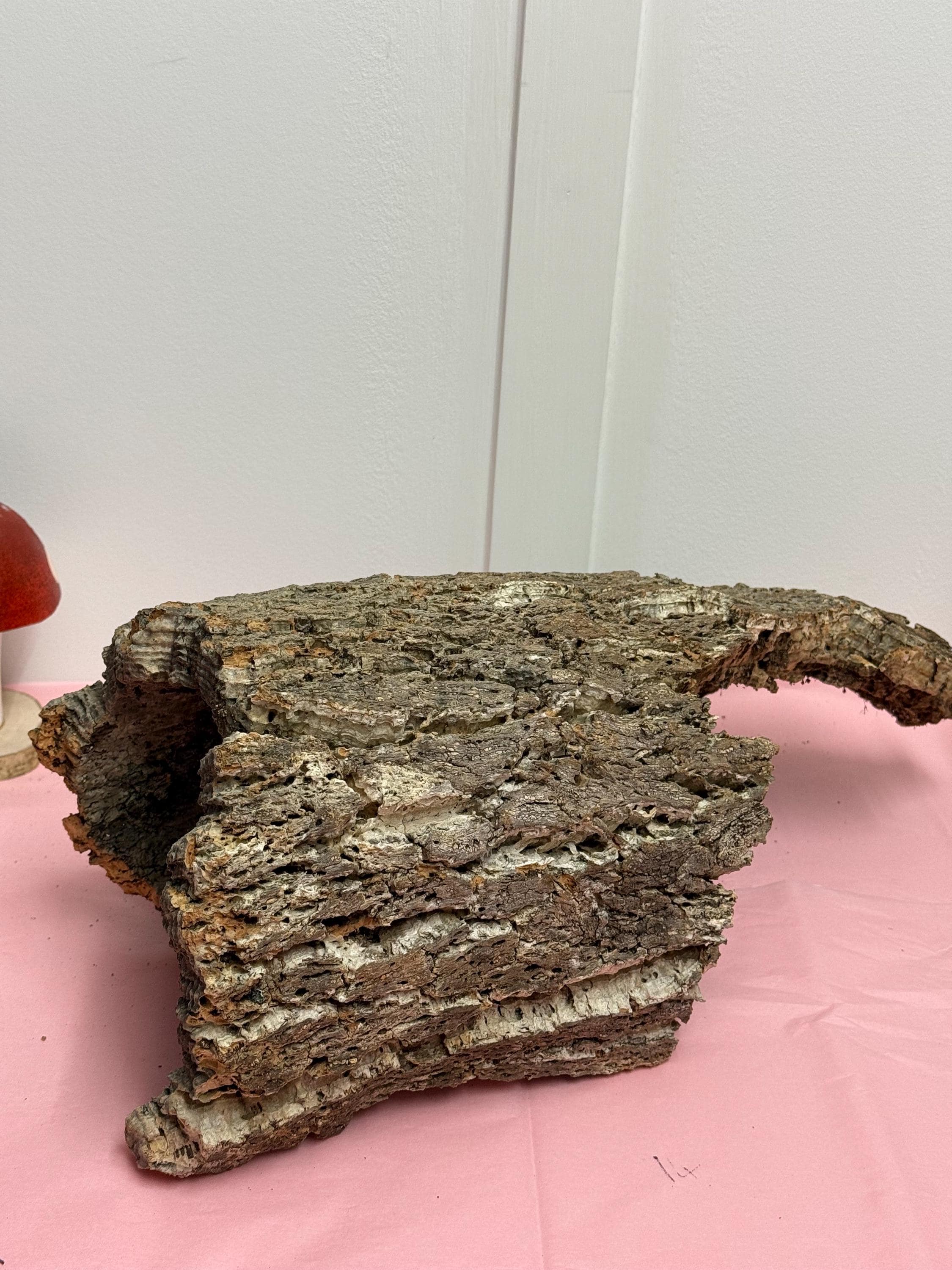 Large Unique Cork Log Tunnels, Hamster Hideout, Reptile Decor, Natural Pet Tube Toy