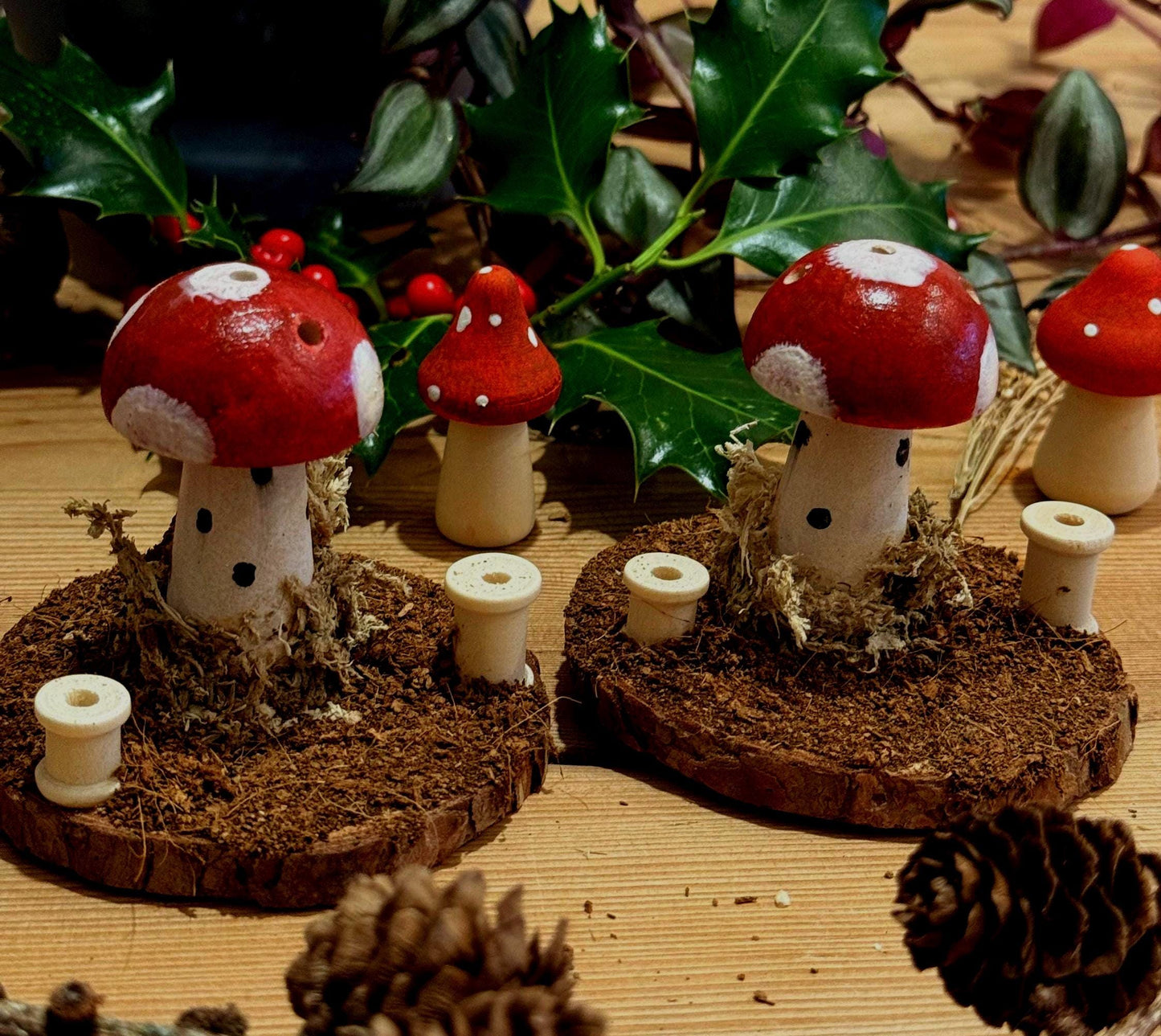 Fairy Garden Woodland Red Toadstool Spray Holder Enrichment For Hamsters And Small Animals