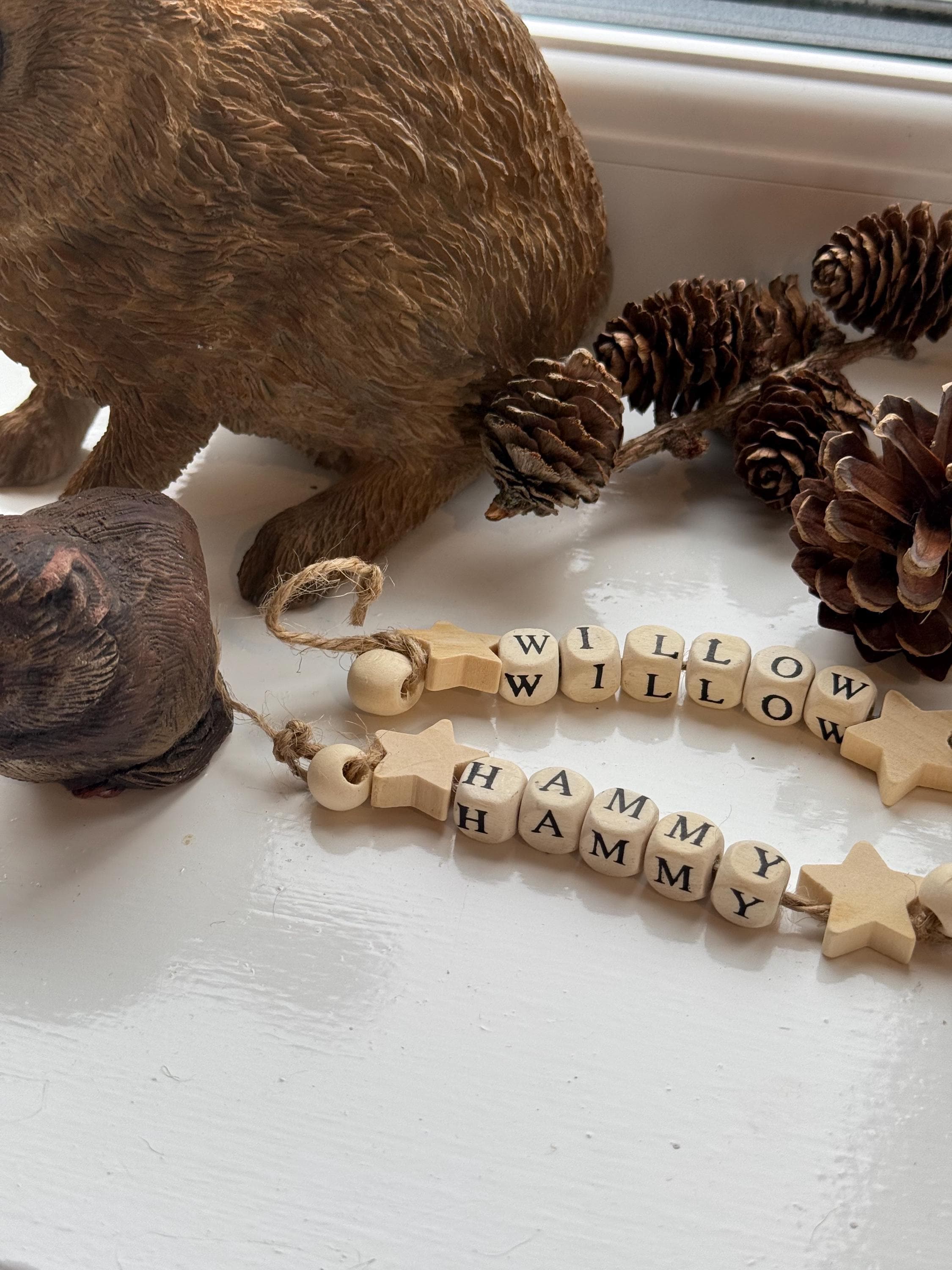 Custom Hamster Name Chew Toy Safe Wood