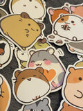 Hamster Cartoon Novelty Stickers, Hamster Room Decor