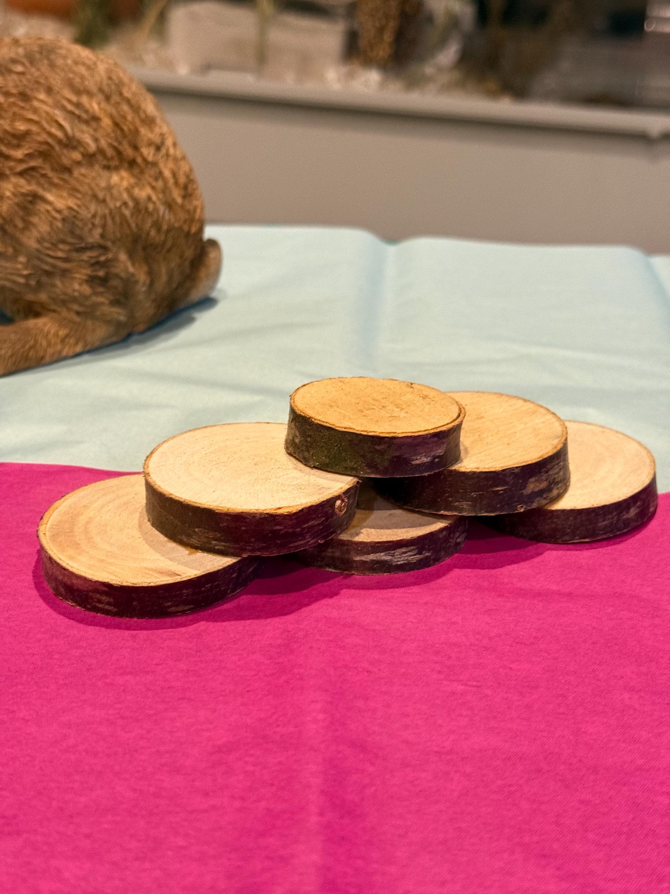 Hamster Wooden (hazel) Stepping Stone Bridge For Hamster Cages