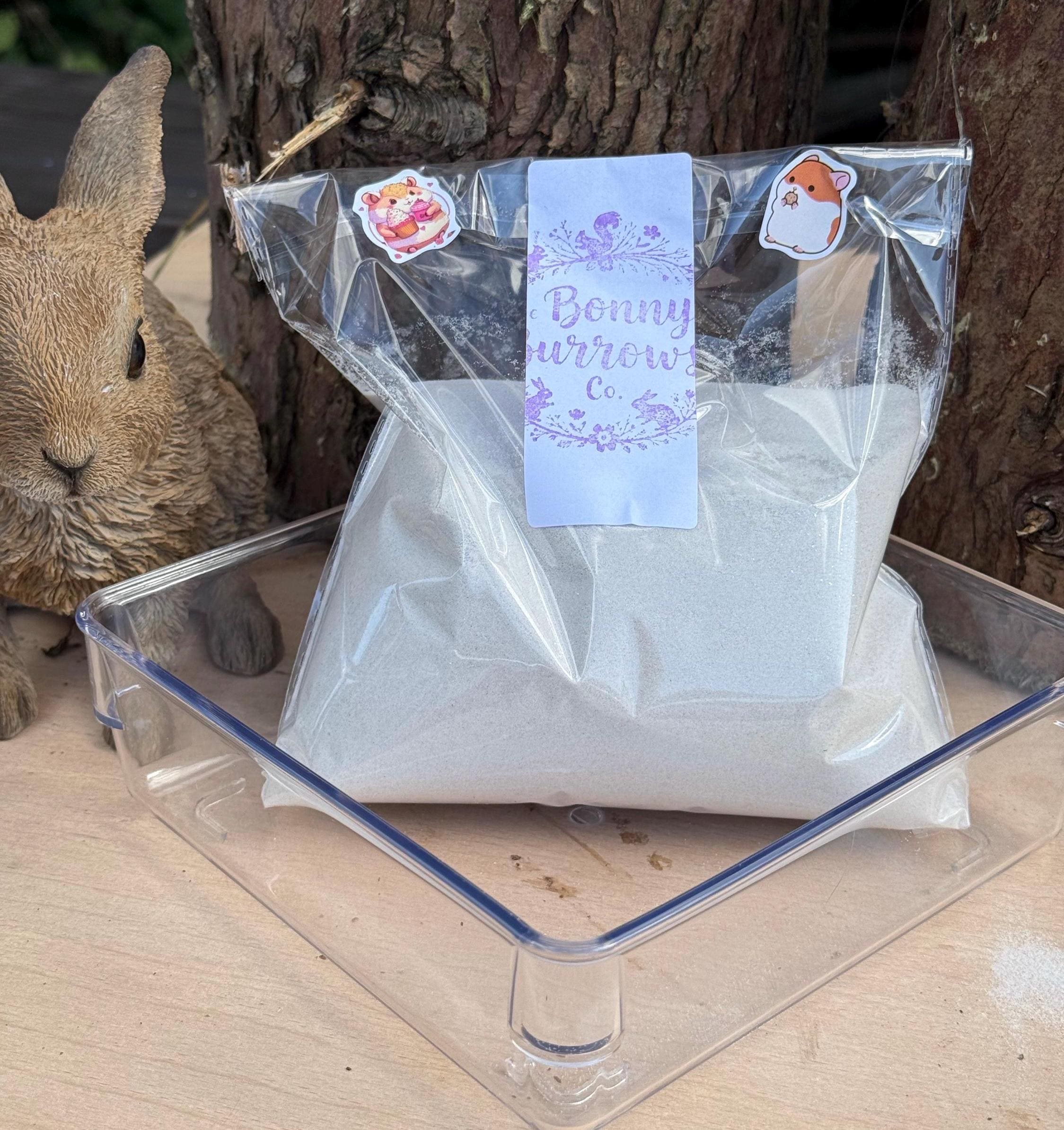 Substrate Dish & Bathing Sand Bundle For Hamsters, Rodents, Digging Material