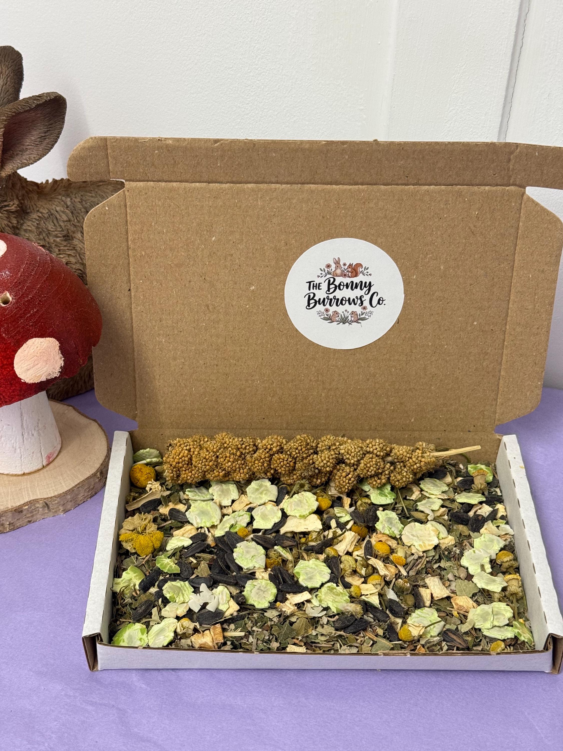 Leafy Natural Forage Selection Box For Hamsters