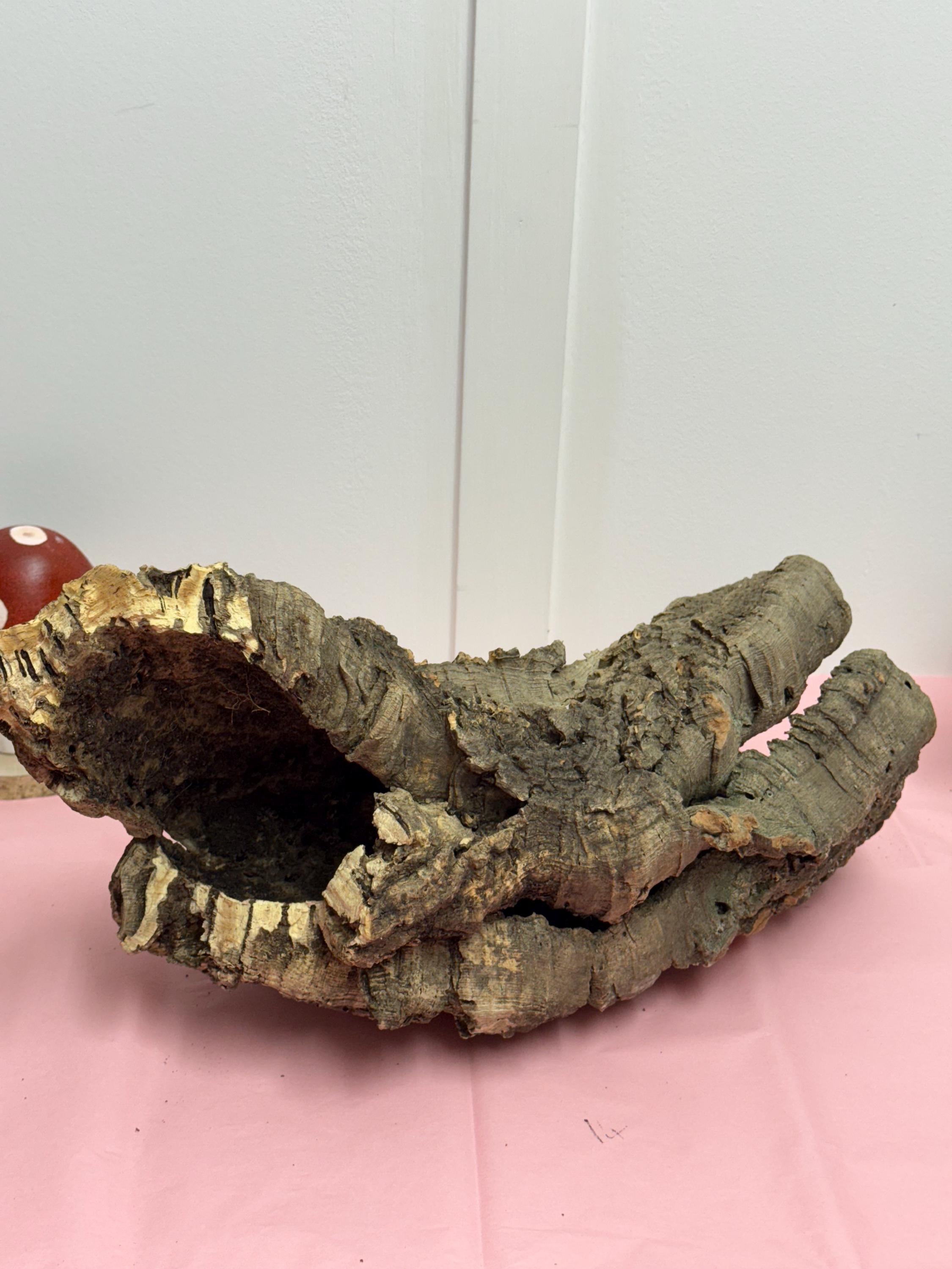 Large Unique Cork Log Tunnels, Hamster Hideout, Reptile Decor, Natural Pet Tube Toy