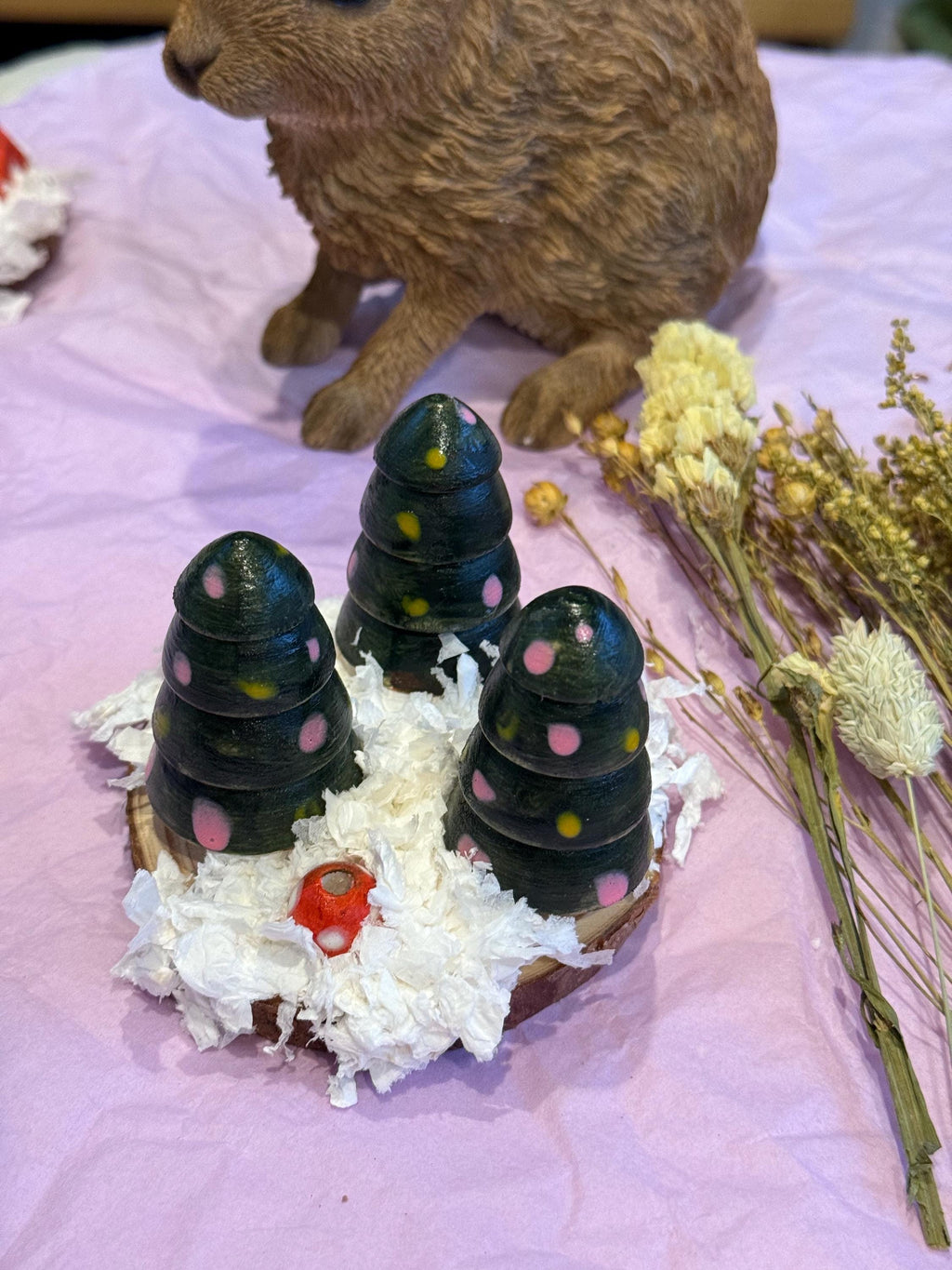 Christmas Hamster Spray Holder Festive Cage Chew Toy