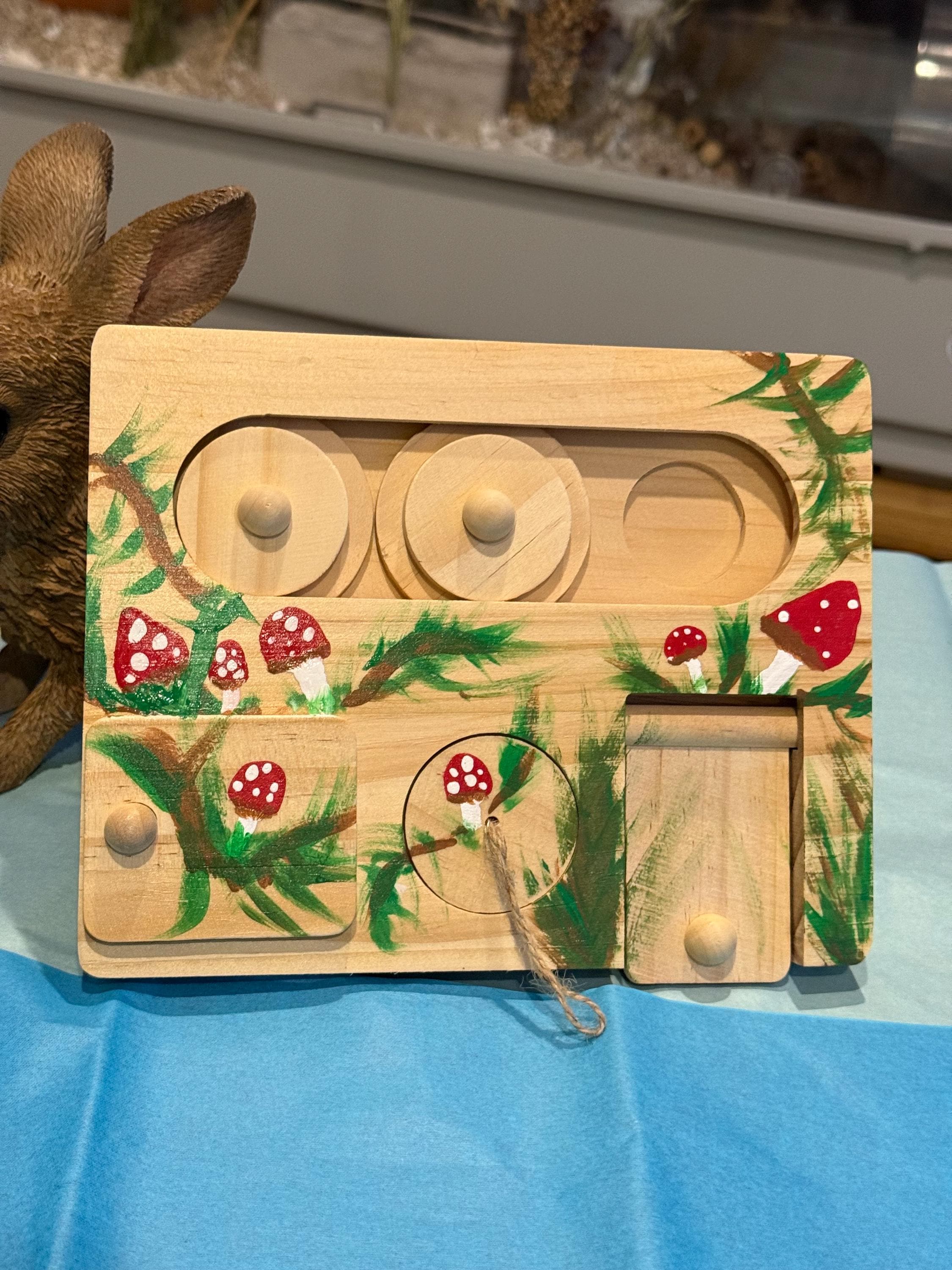 Hamster Treat Hiding Puzzle Game, Mushroom Cage Decoration Hamster Lover Gift