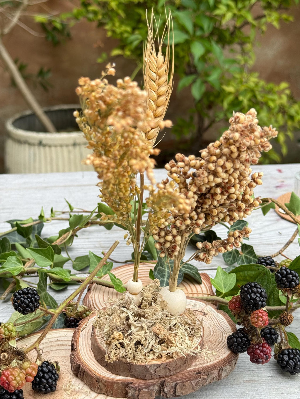 Moss Covered Hamster Spray Holder: Natural Foraging Enrichment