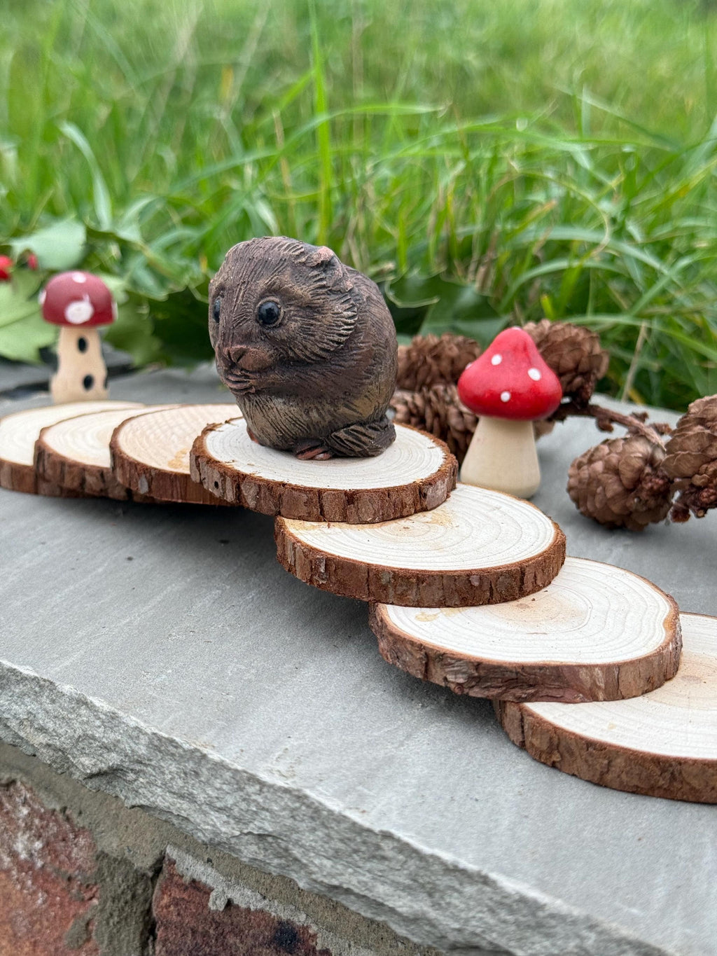 Hamster Wooden (hazel) Stepping Stone Bridge For Hamster Cages