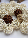 Mini Wicker Ball Chews for Small Animal, Cage Enrichment