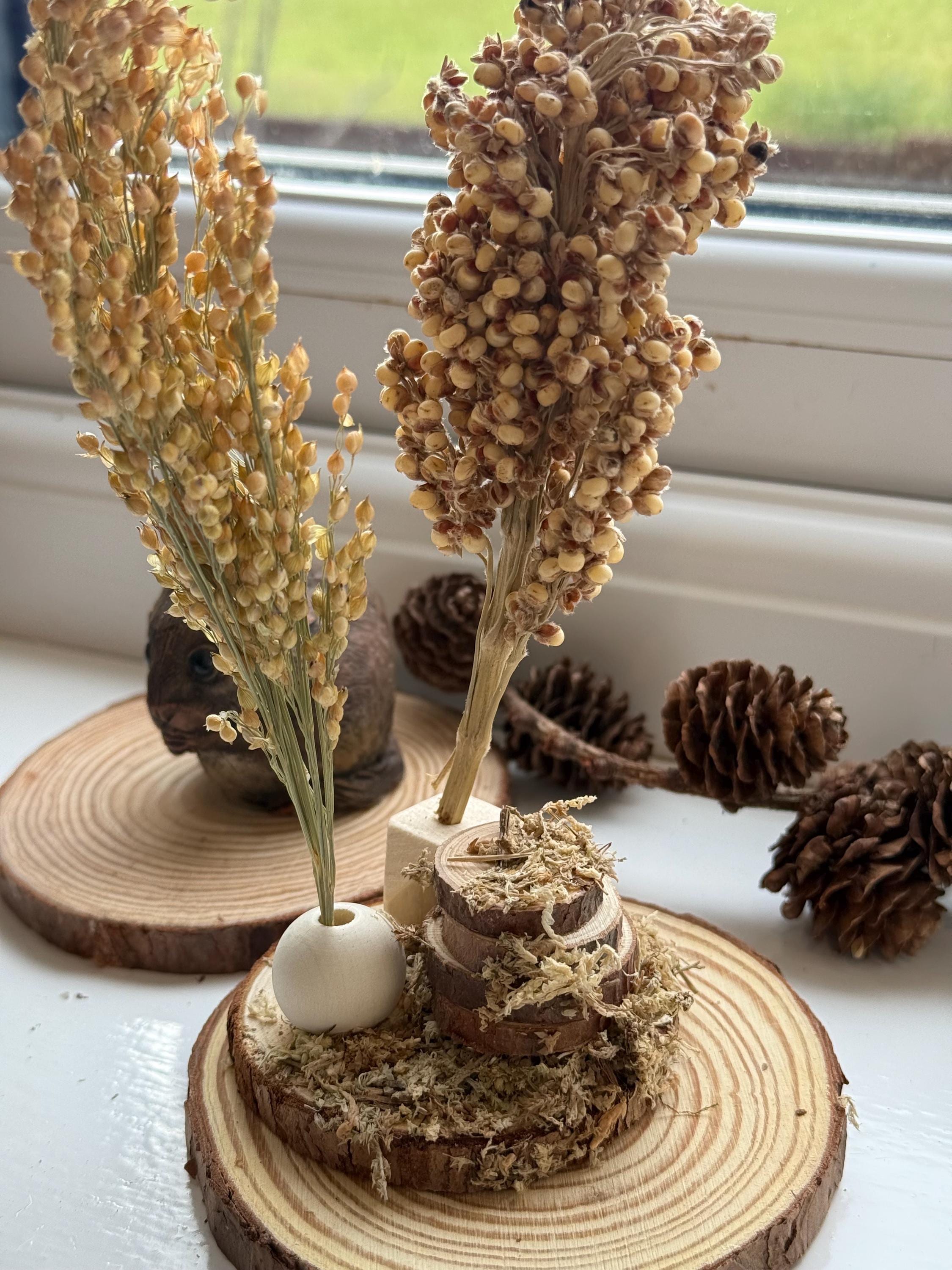 Log Stack Spray Holder Foraging Toy For Small Animals, Hamster Safe Moss