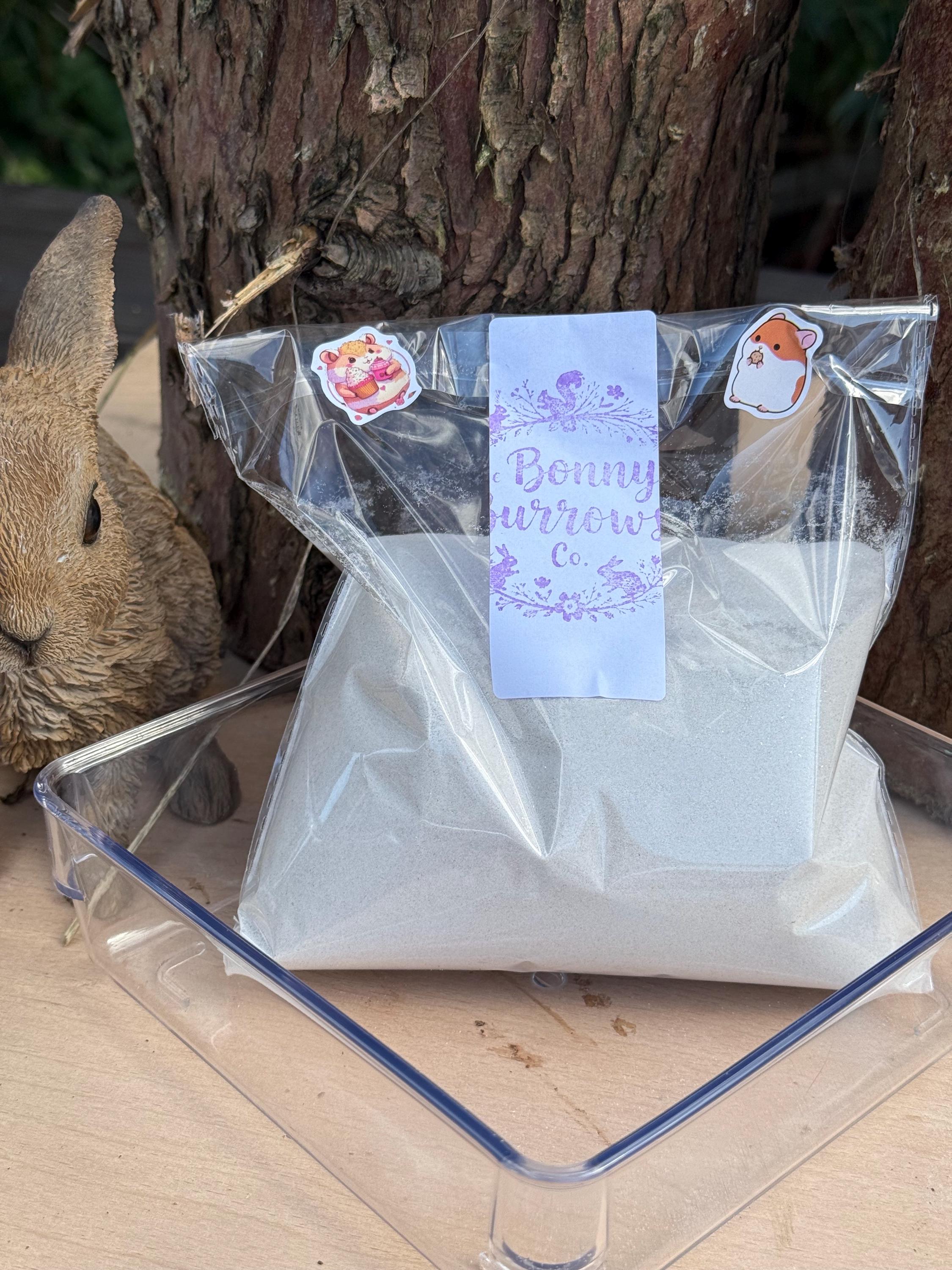 Substrate Dish & Bathing Sand Bundle For Hamsters, Rodents, Digging Material