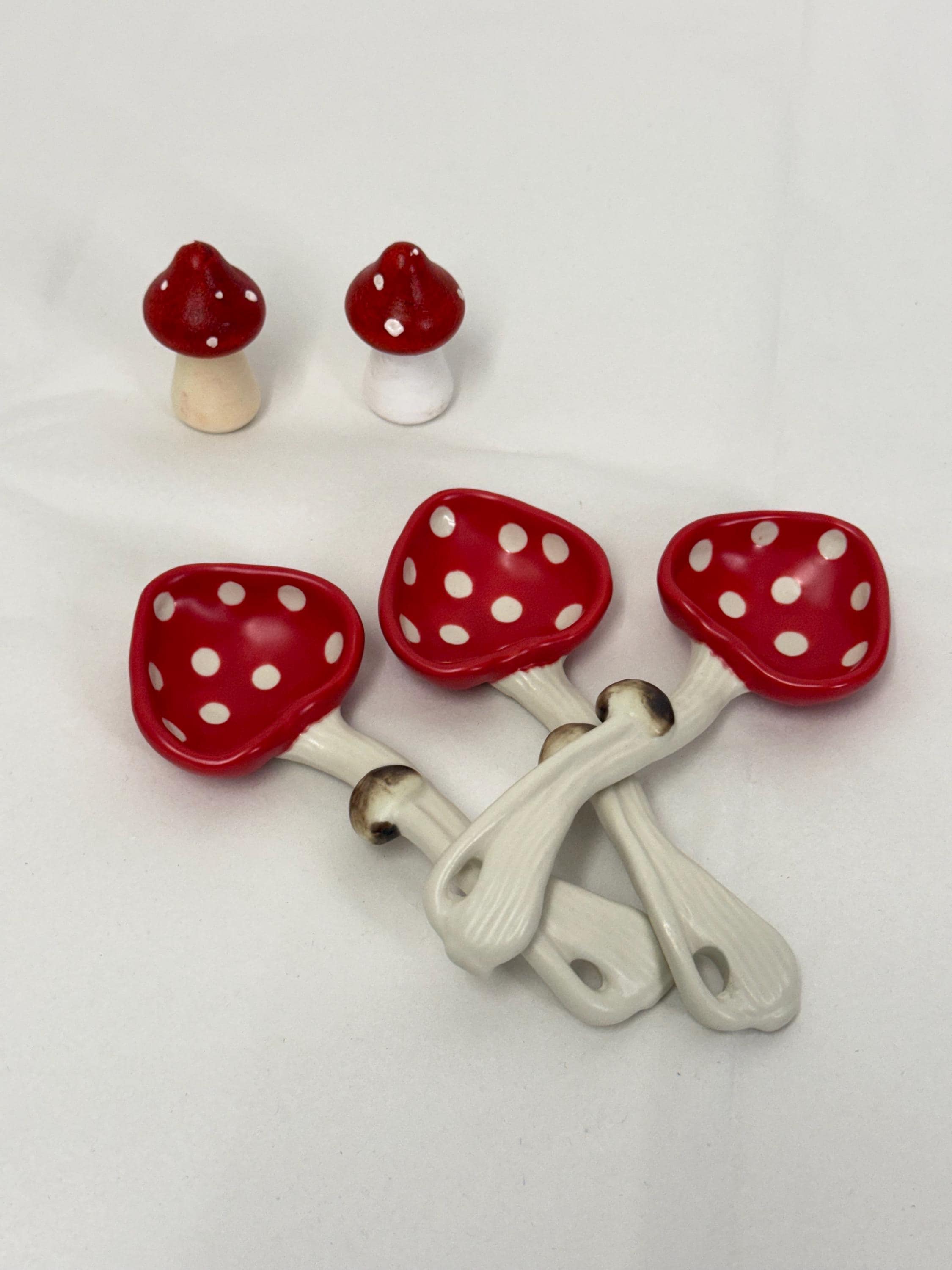 Cottagecore Ceramic Mushroom Spoon - Woodland Kitchen Tea Stirrer