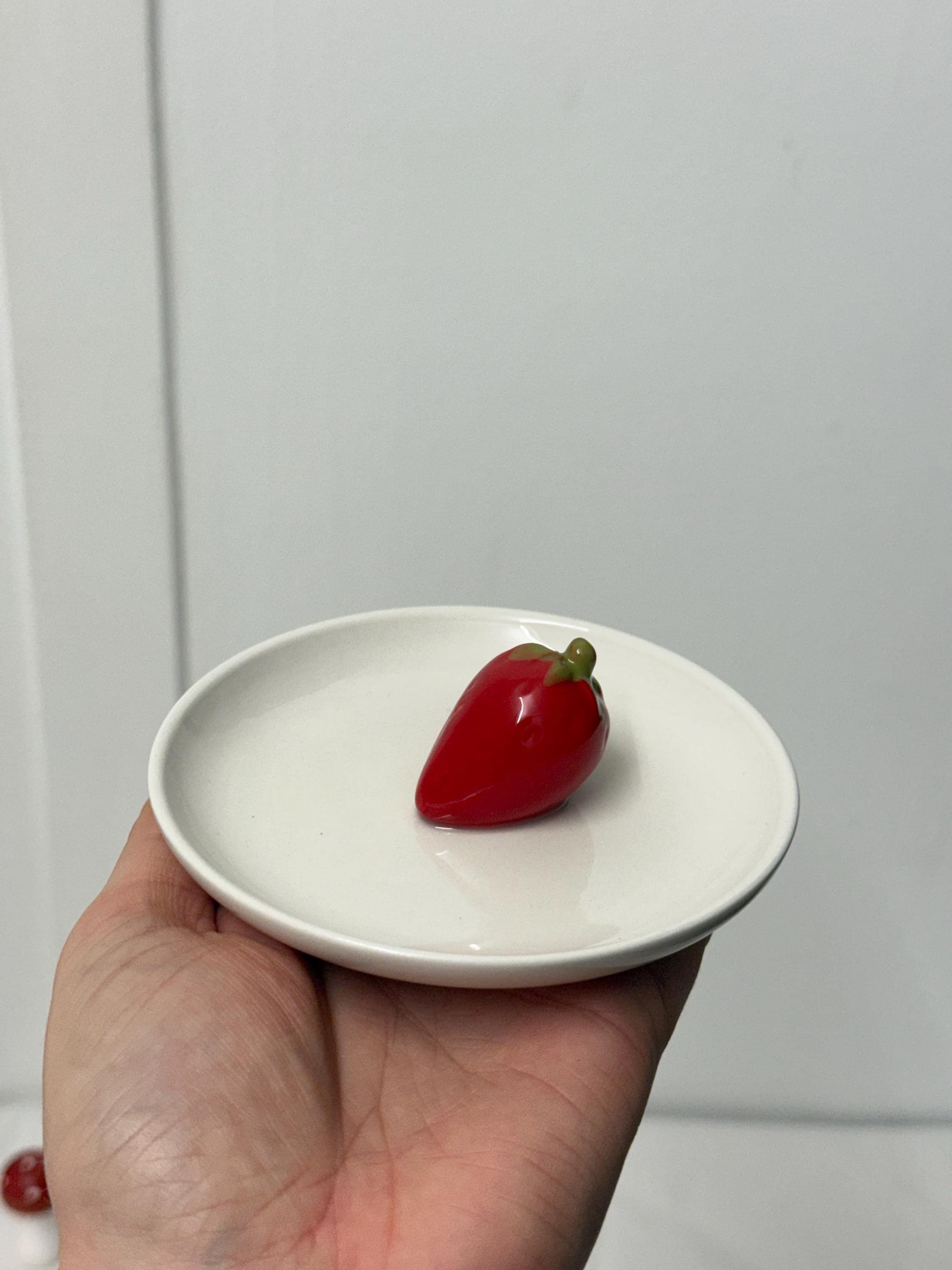 3D Cherry & Strawberry Food Dish for Small Animals