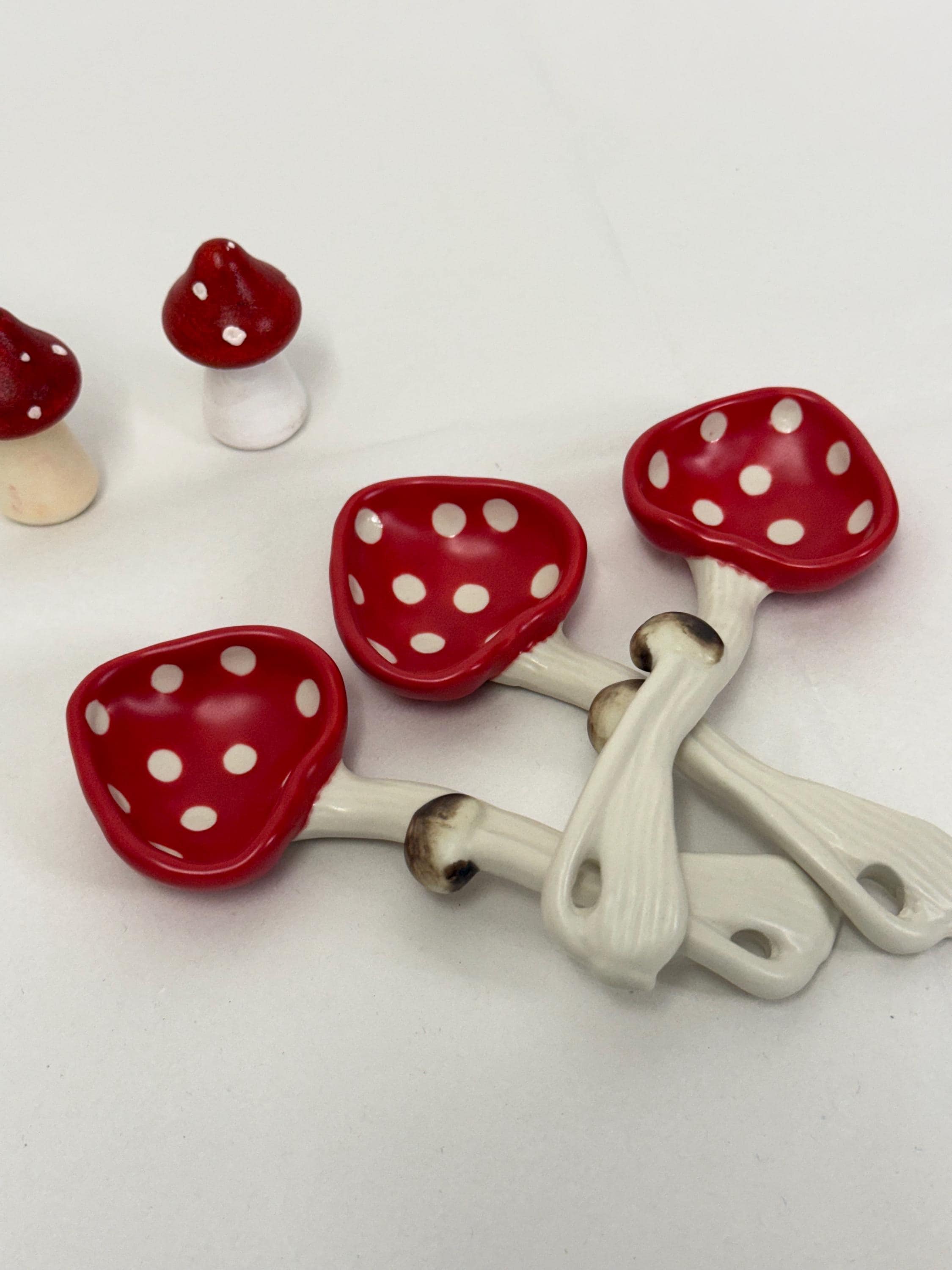 Cottagecore Ceramic Mushroom Spoon - Woodland Kitchen Tea Stirrer