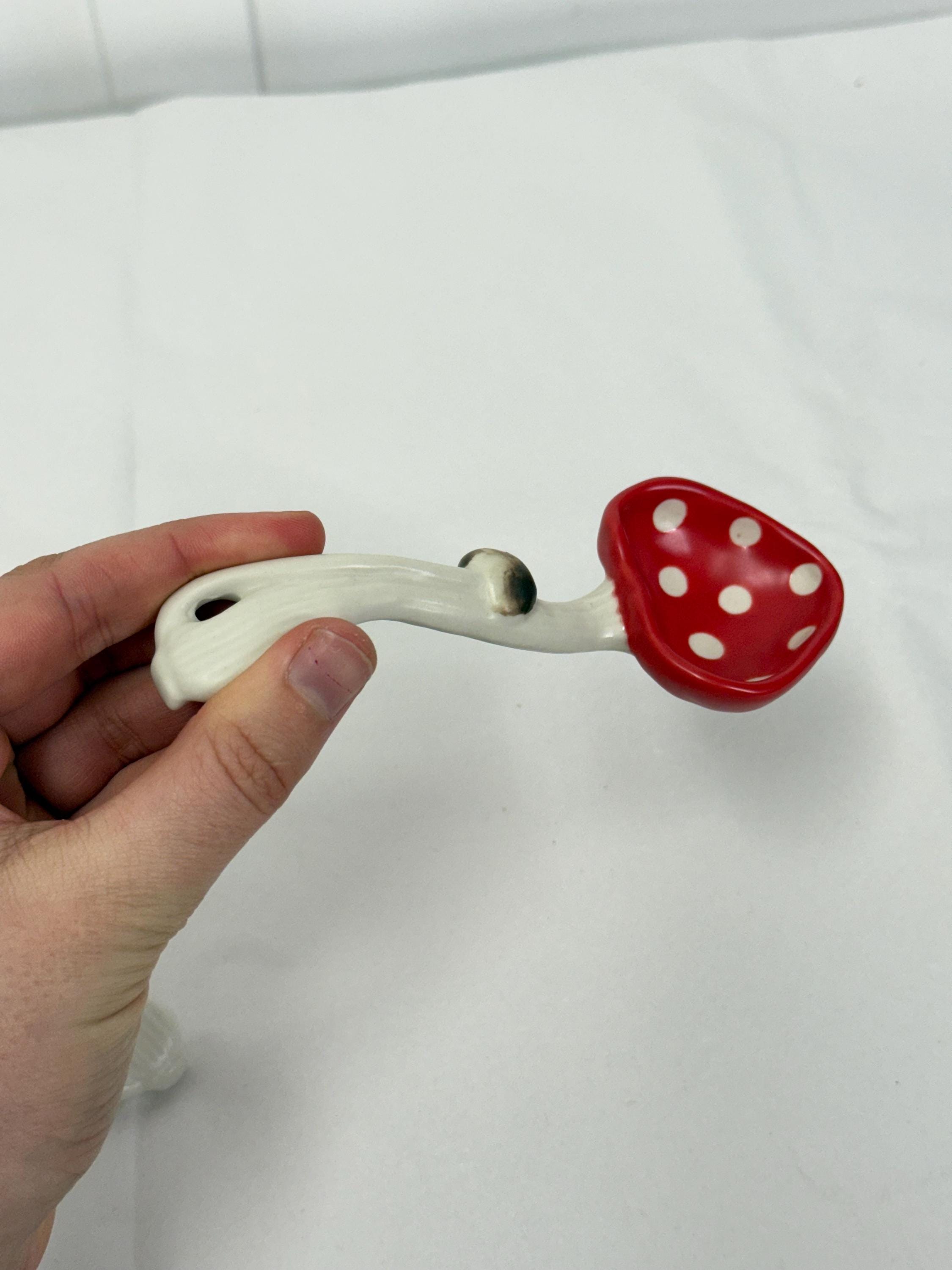 Cottagecore Ceramic Mushroom Spoon - Woodland Kitchen Tea Stirrer