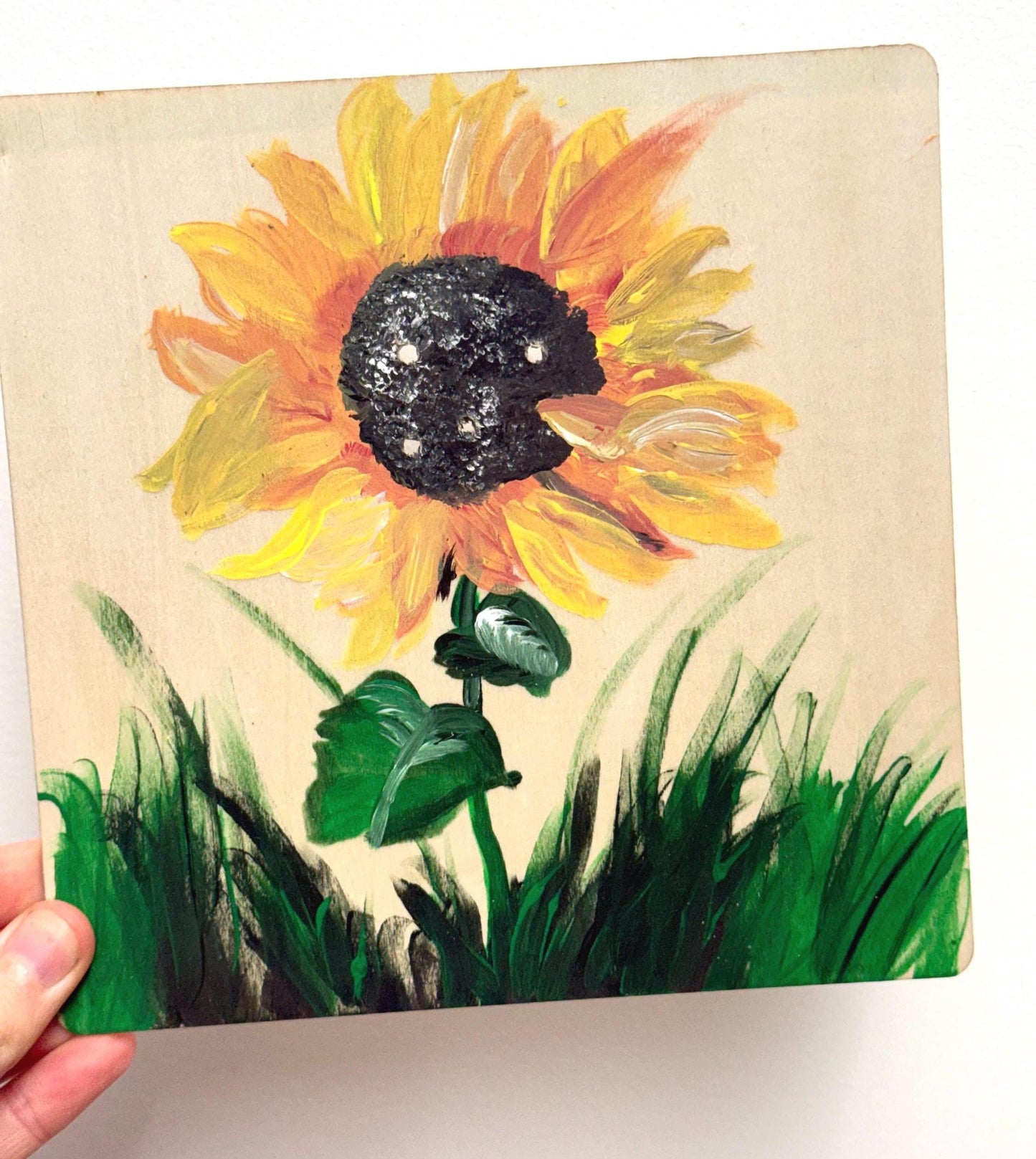 Hand-Painted Sunflower Hamster Treat Holder, Enrichment Toy