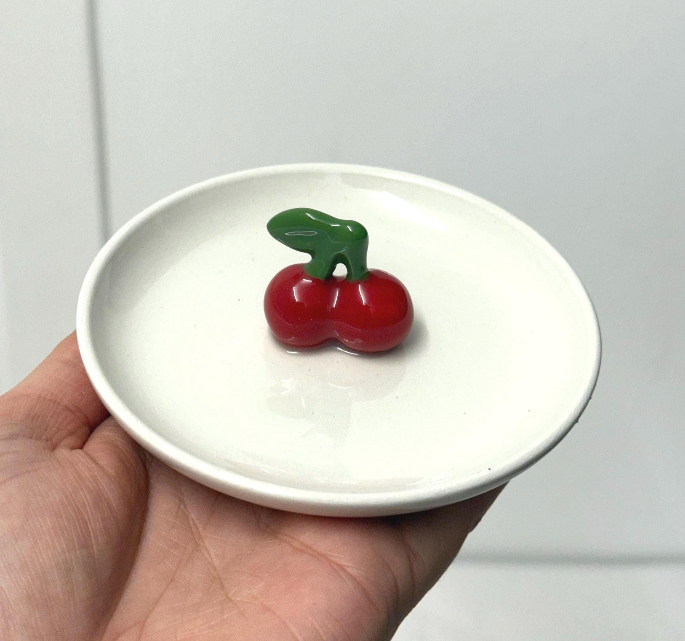 3D Cherry & Strawberry Food Dish for Small Animals