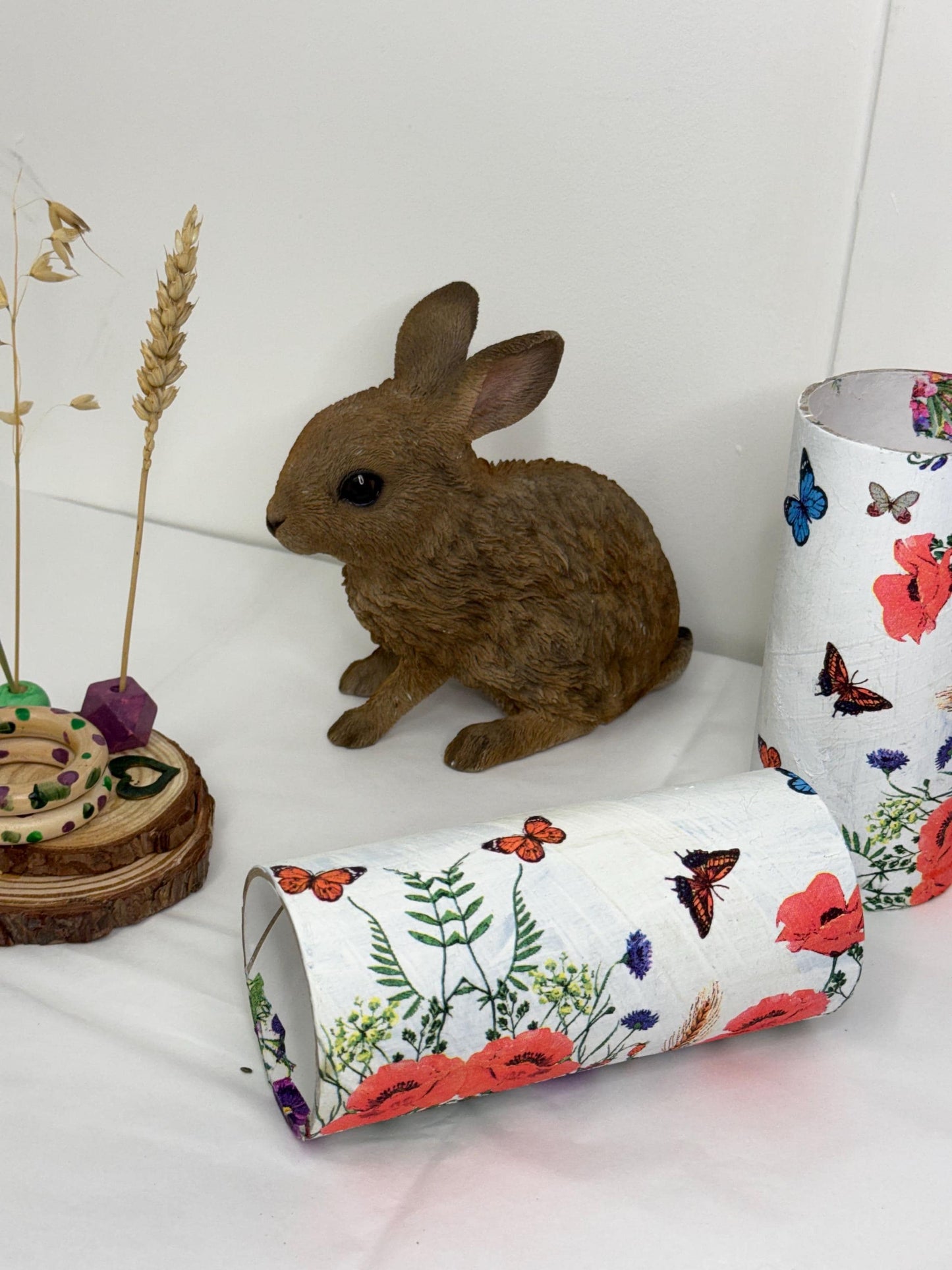 Cardboard Tube For Hamsters Floral Spring Decor