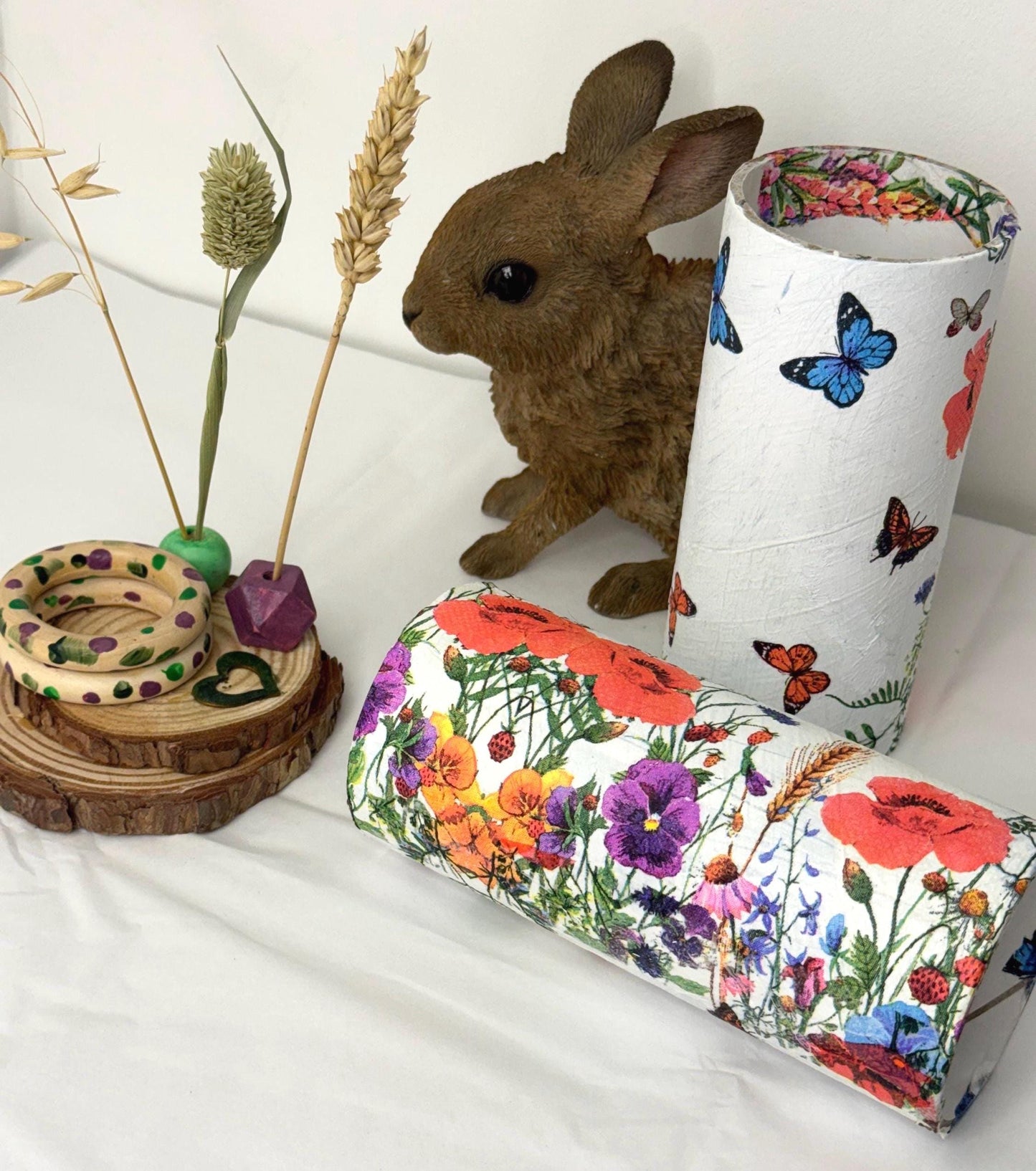 Cardboard Tube For Hamsters Floral Spring Decor