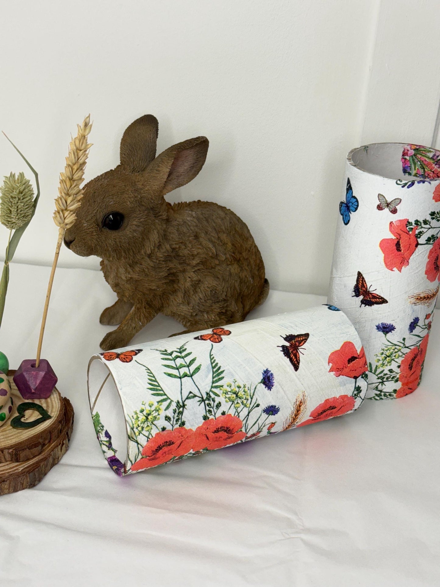 Cardboard Tube For Hamsters Floral Spring Decor