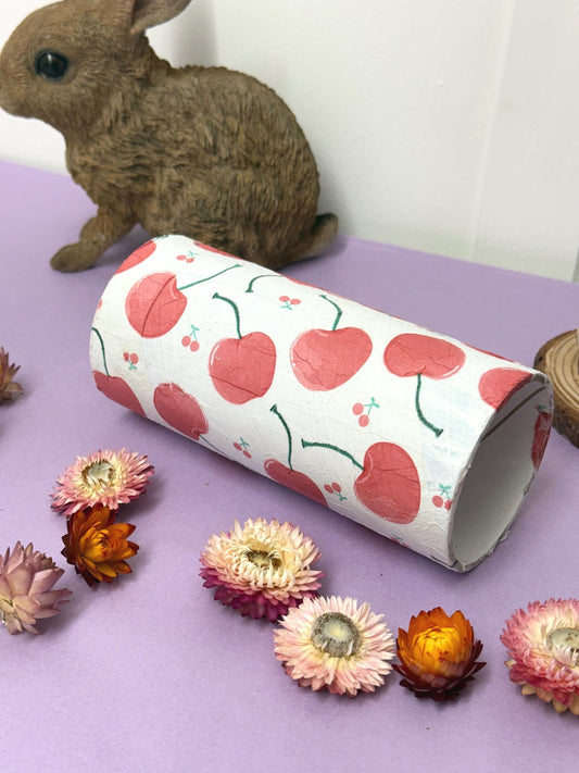 Cardboard Tube For Hamsters Fruit Cherries Decor