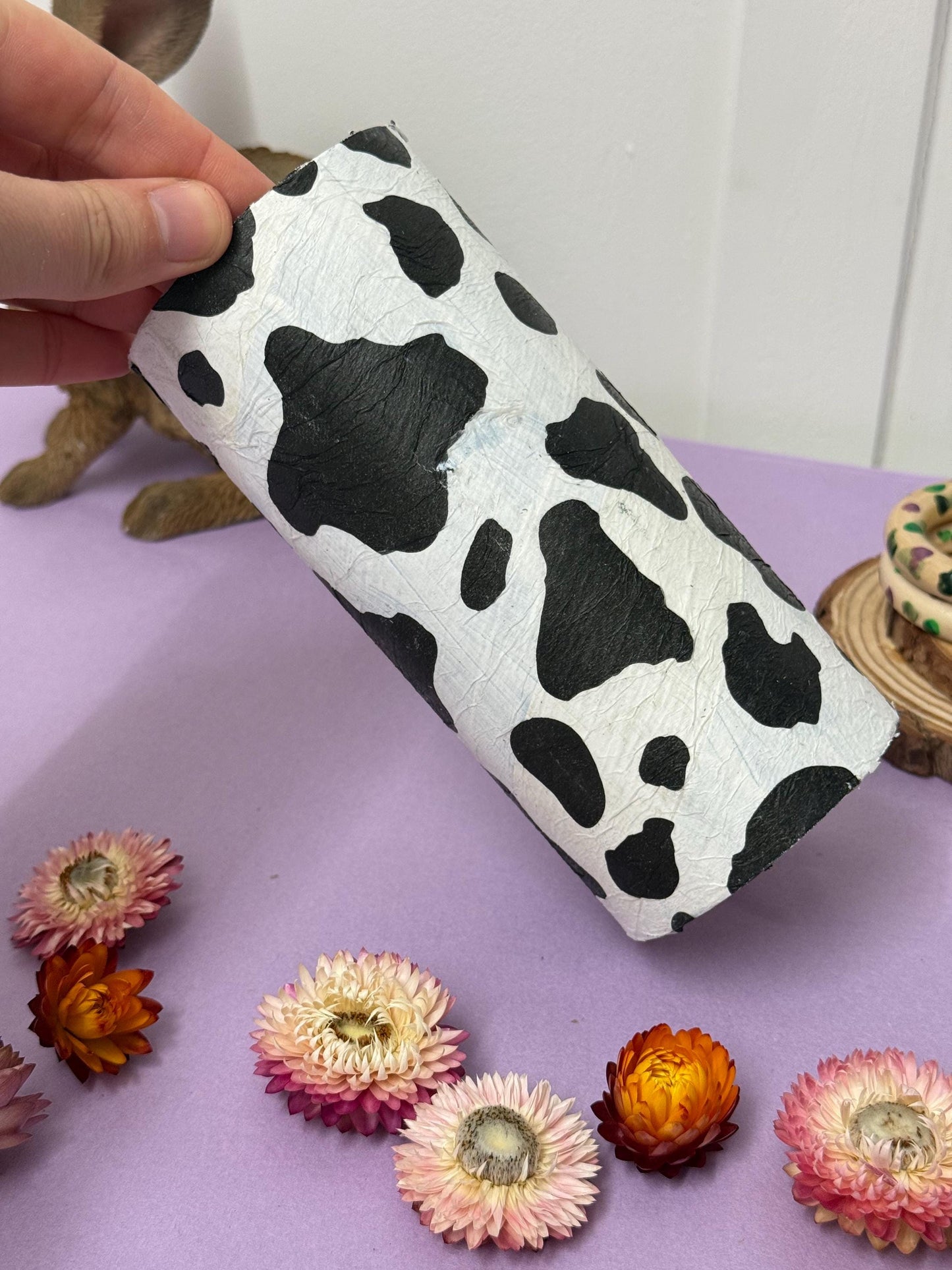 Cardboard Tube For Hamsters Animal Print Decor