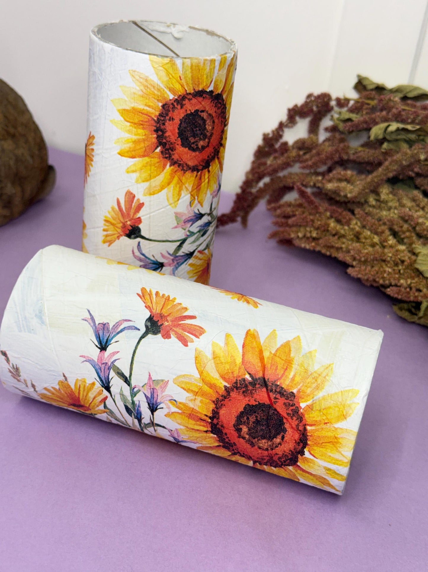 Cardboard Tube For Hamsters Sunflower Decor