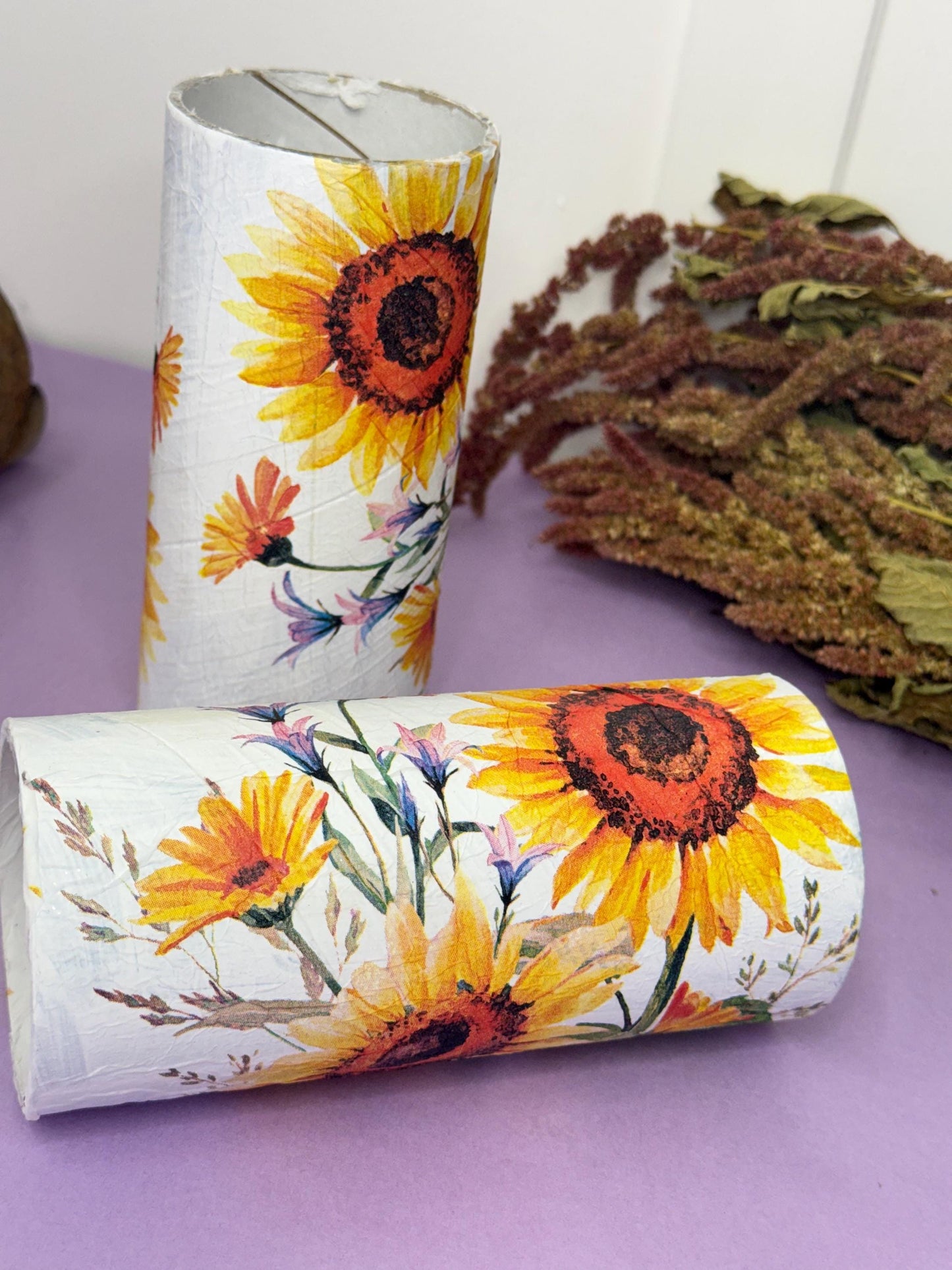 Cardboard Tube For Hamsters Sunflower Decor